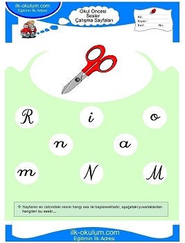 Çocuklar İçin M Sesi Çalışma Sayfaları 